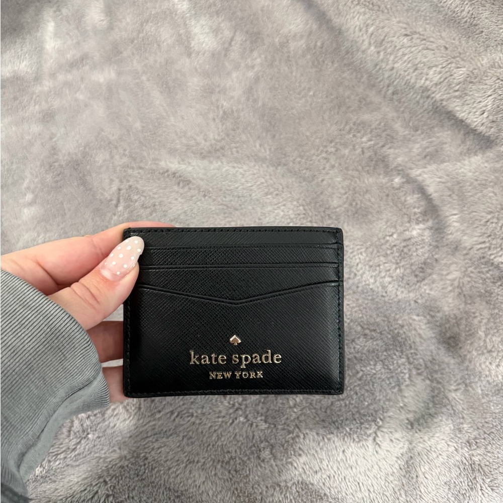 Kate Spade Black Leather Card Wallet